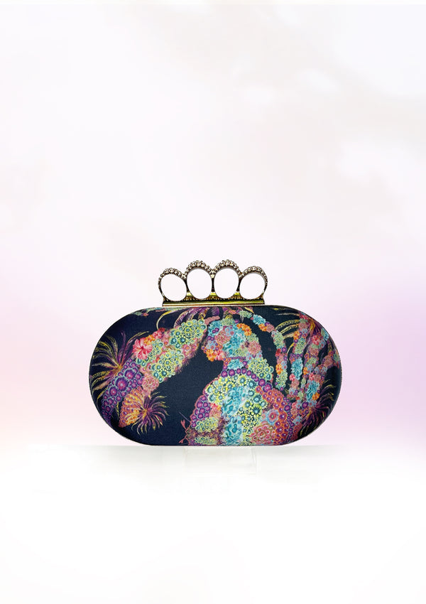 Coral Crab Knuckle Ring Clutch