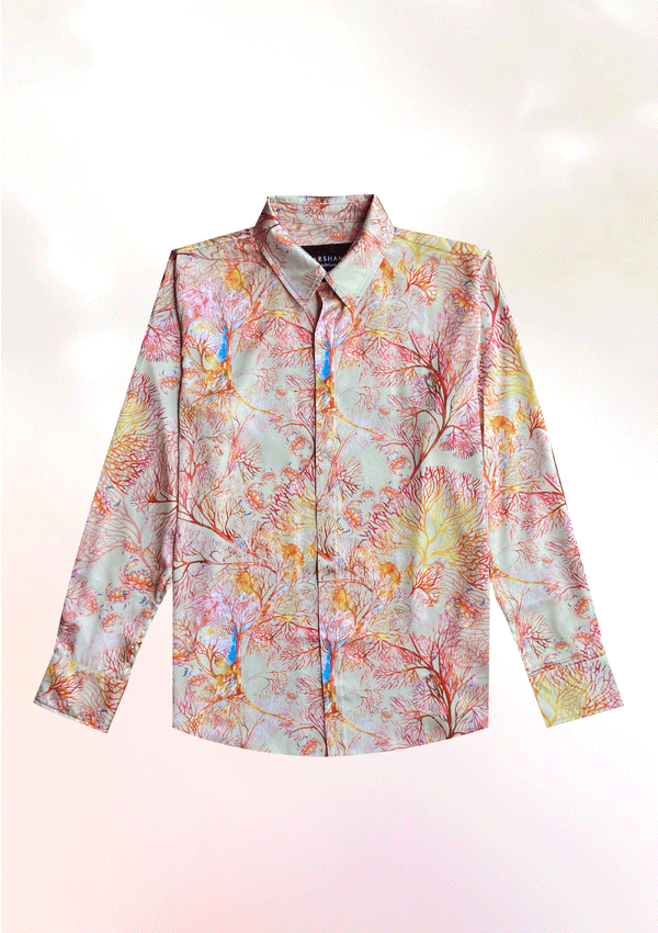 Vibrant Coral Long Sleeve Shirt