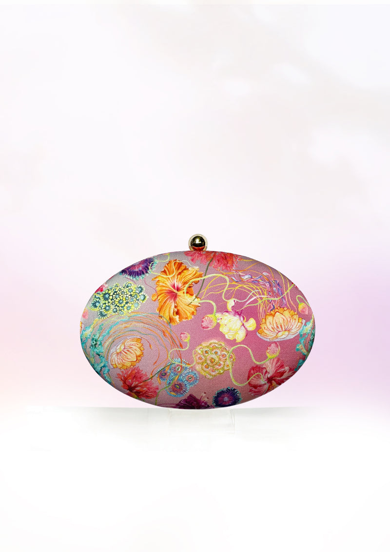 Hibiscus Oval Clutch