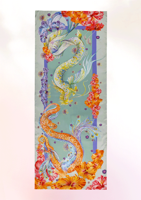 Dragon dance Sea Shawl
