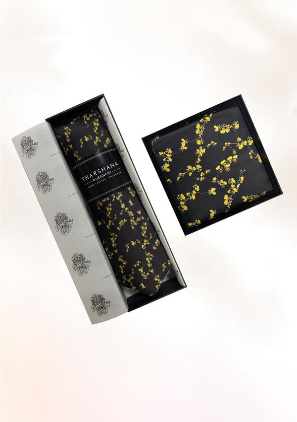 Kandyan Orchid Tie & Pocket Square