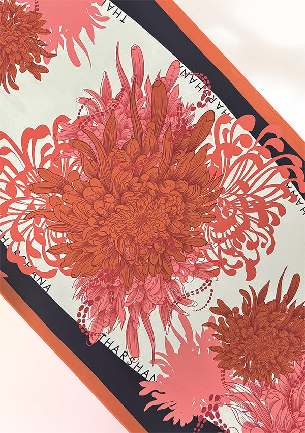 Chrysanthemum Blaze Shawl