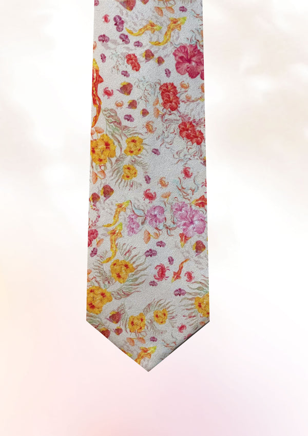 Sunset Sea Garden Tie & Pocket Square