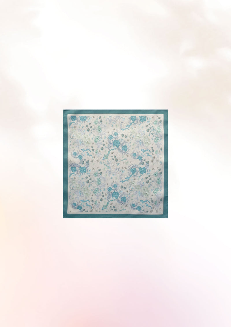 Blue Sea Garden Pocket Square