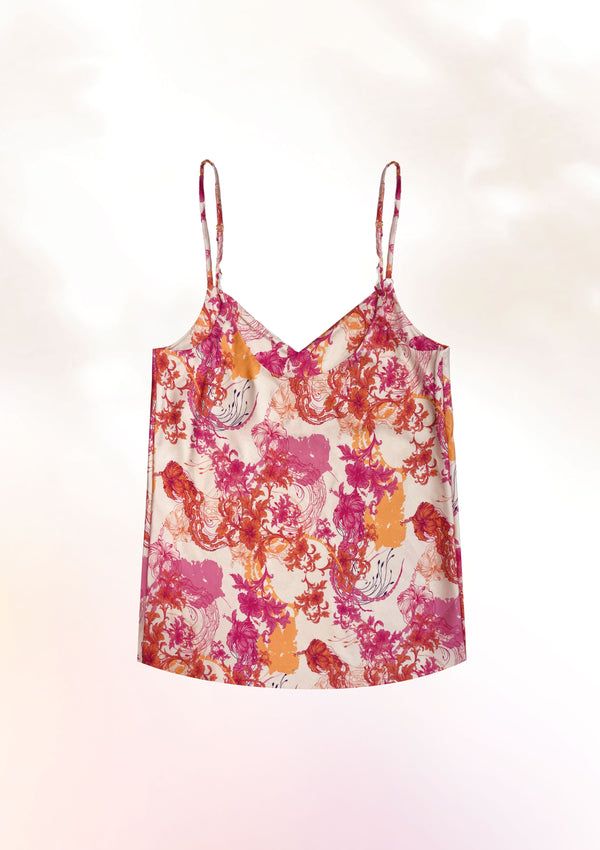 Vibrant Hibiscus Cami Top