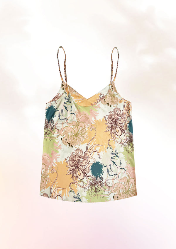 Abstract Chrysanthemum Cami Top