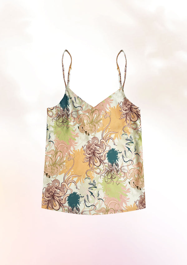 Abstract Chrysanthemum Cami Top