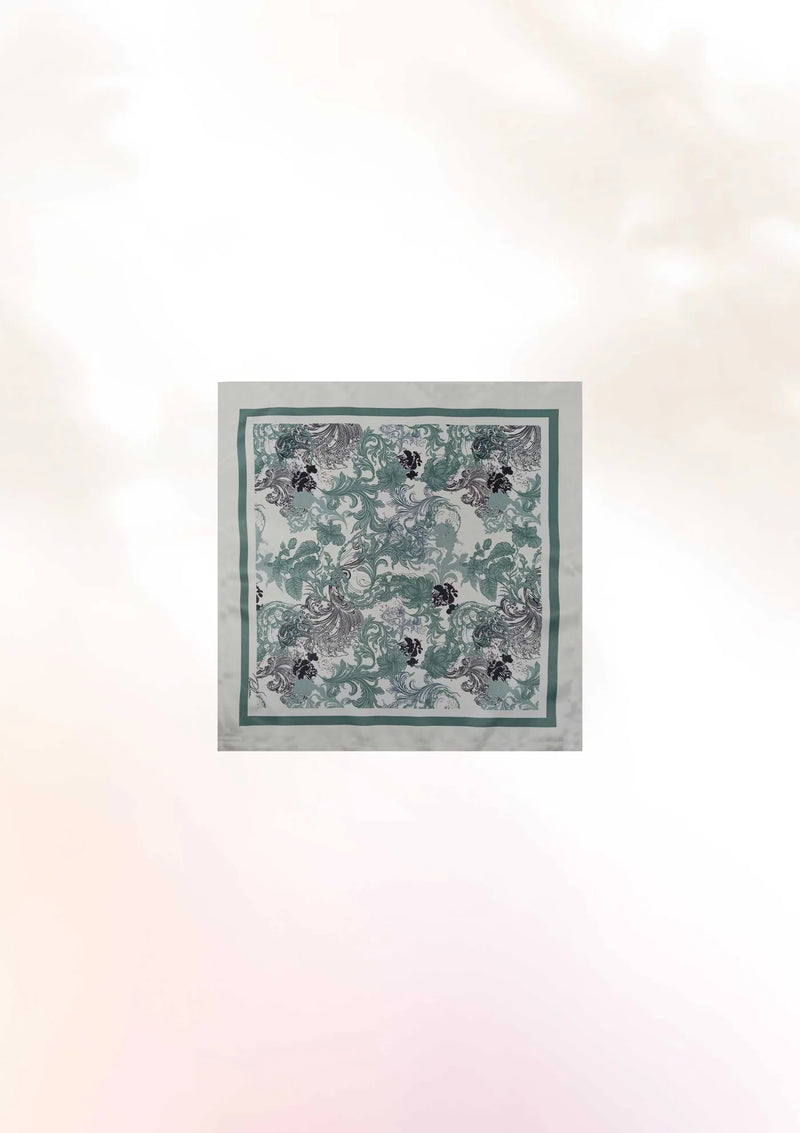 Ocean Blue Hibiscus Tie & Pocket Sqaure