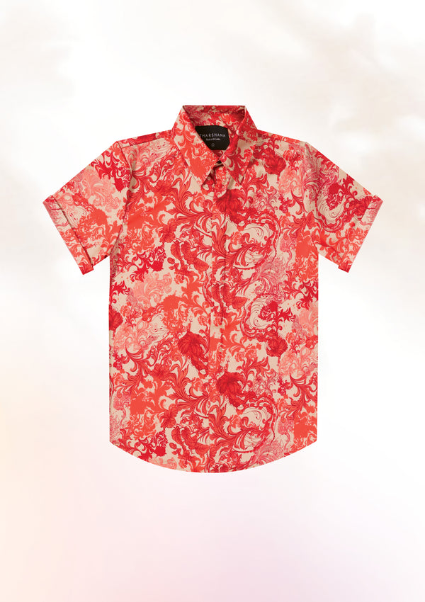 Scarlet Chrysanthemum Shirt