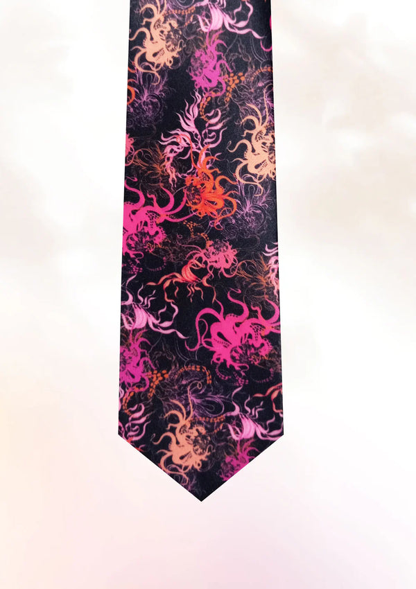 Abstract Chrysanthemum Octopus Tie & Pocket Square