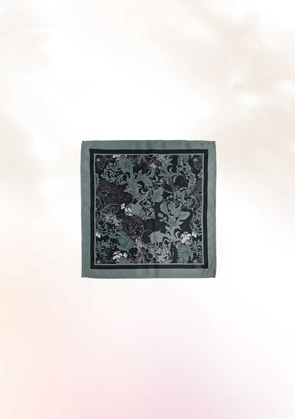 Shadow Green Pocket Square