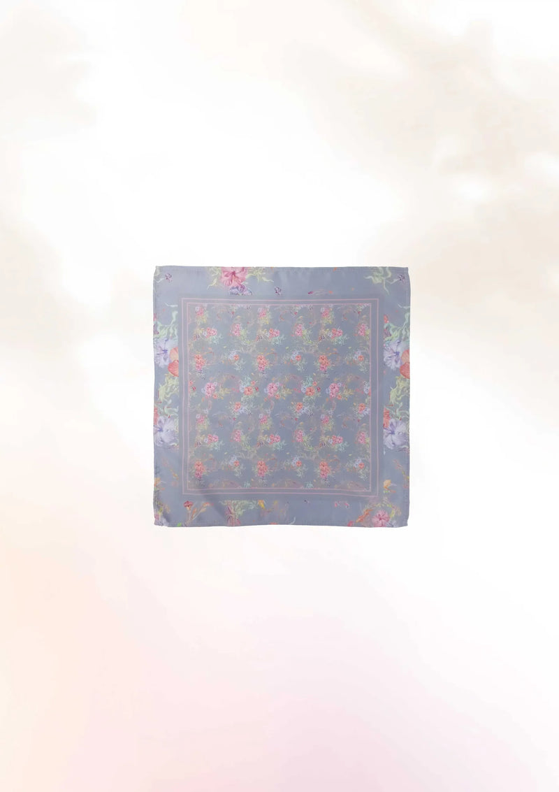 Lavender Sea Garden Tie & Pocket Sqaure