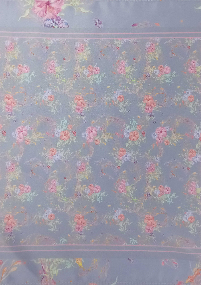 Lavender Sea Garden Pocket Square