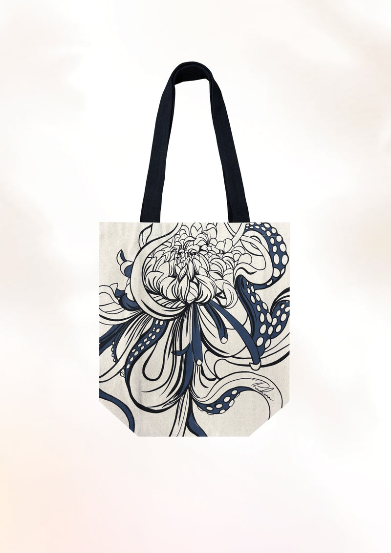 Chrysanthemum Octopus Tote