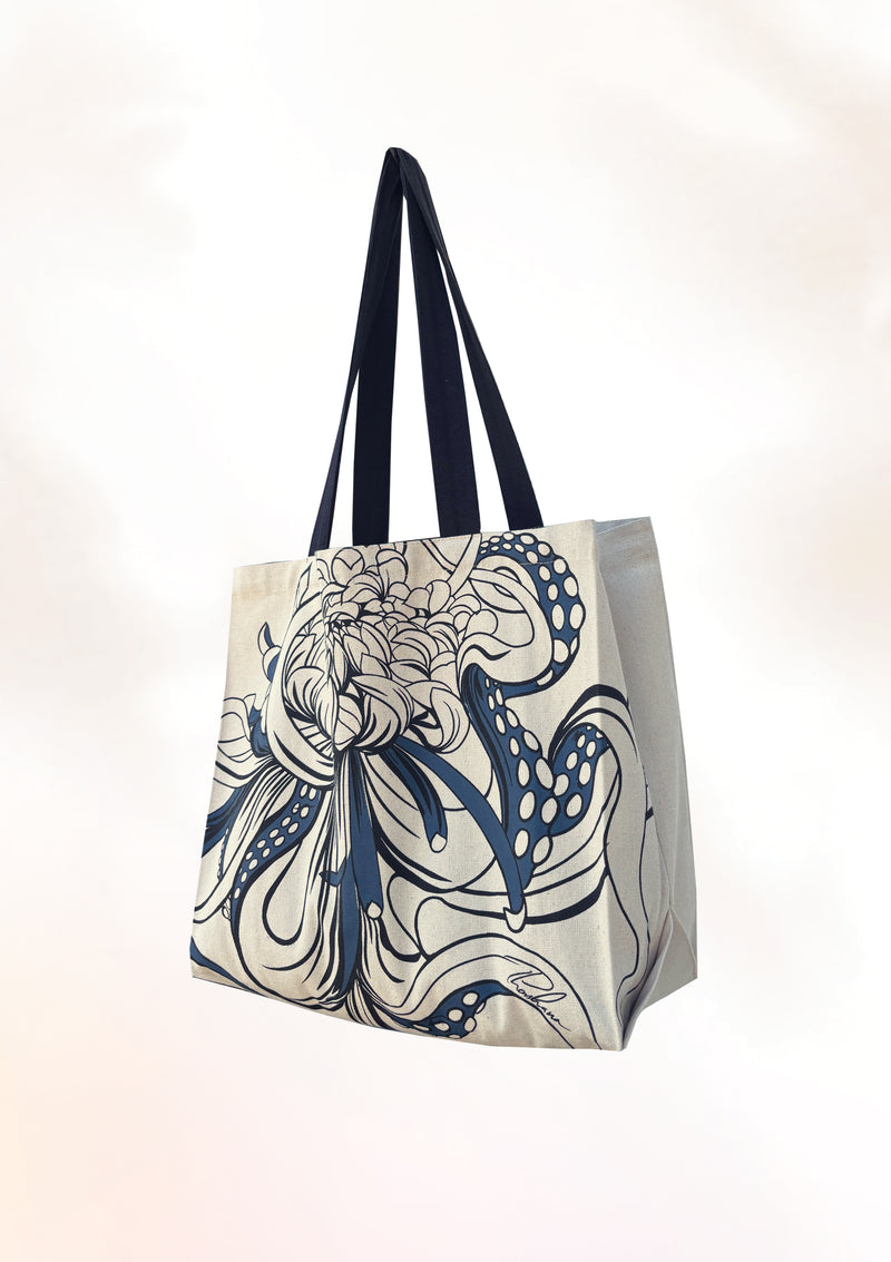 Chrysanthemum Octopus Tote