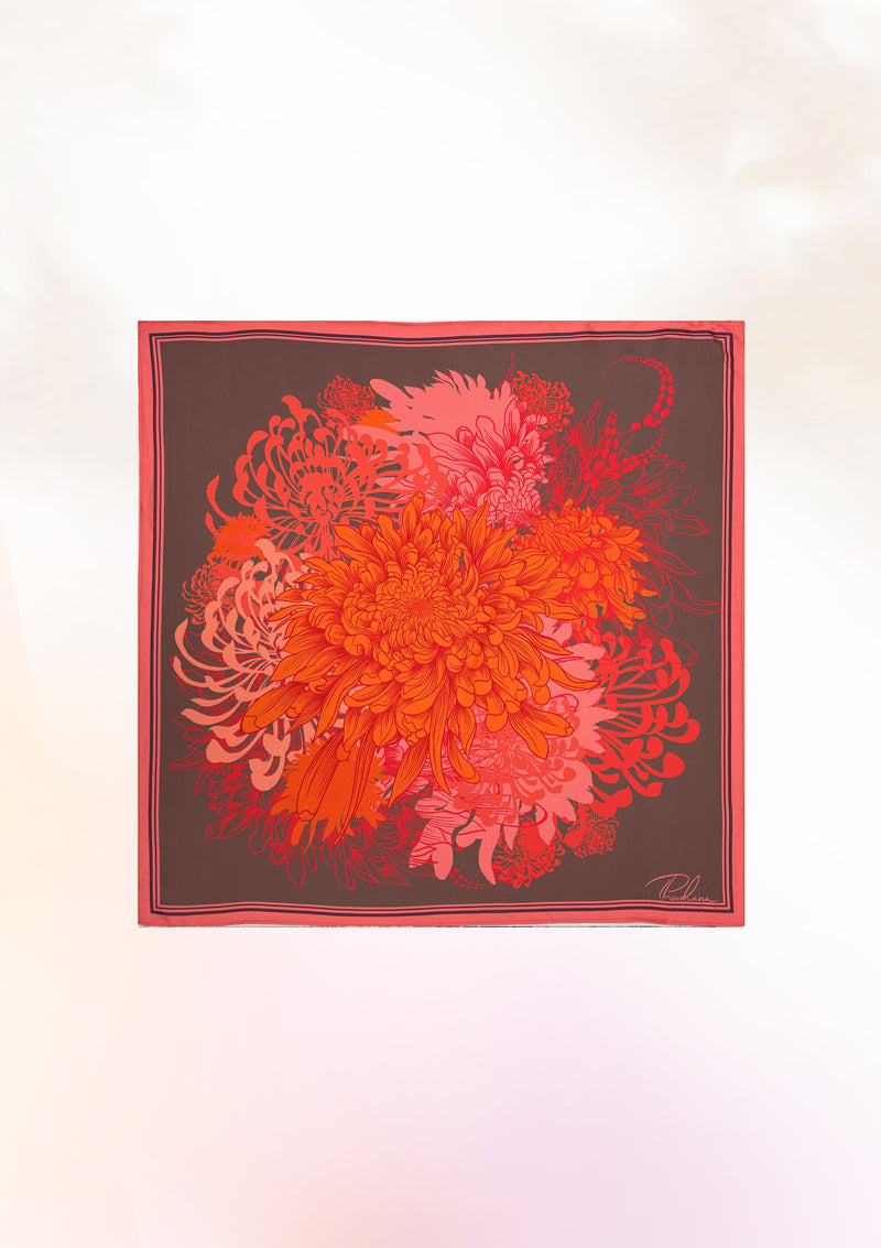 Chrysanthemum Inferno Scarf