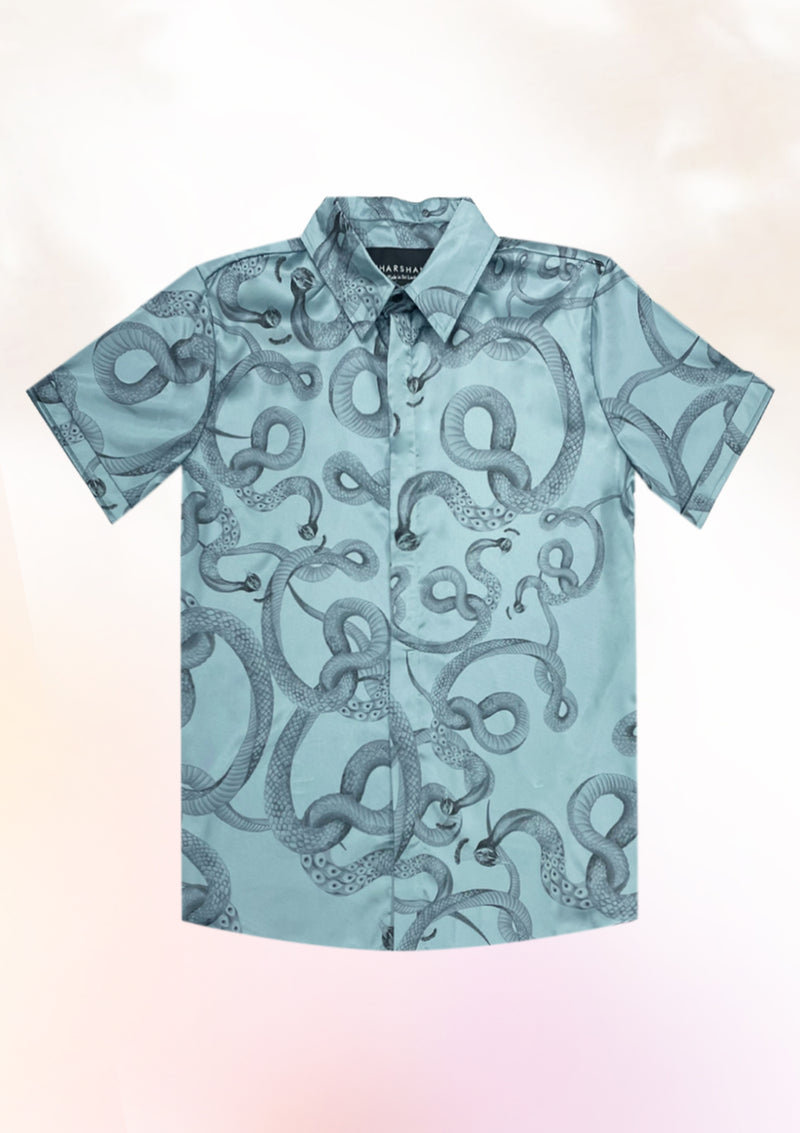 Blue Mono Serpent Shirt