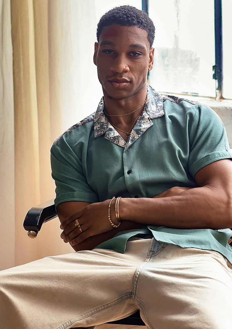 Mint Grove Resort Collar Shirt