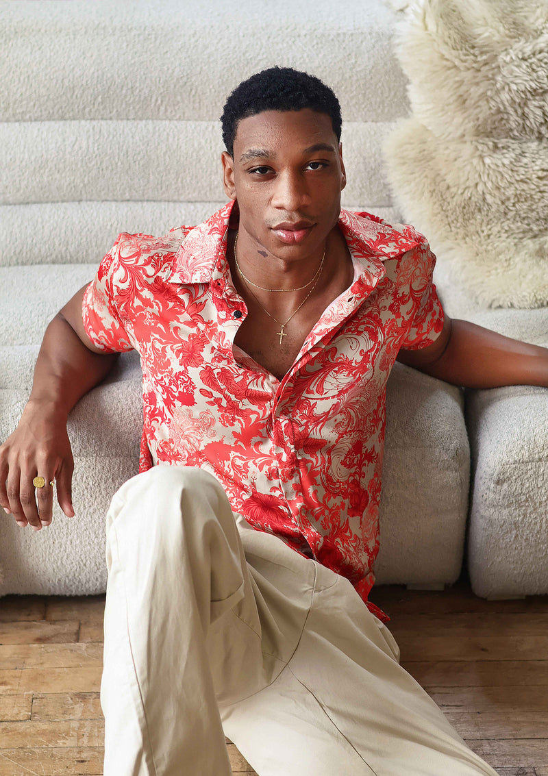 Scarlet Chrysanthemum Shirt