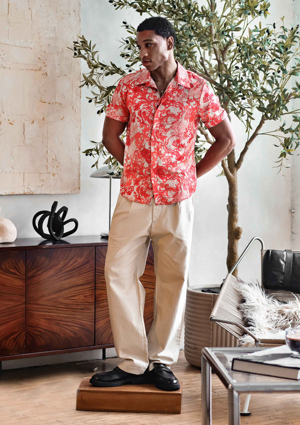 Scarlet Chrysanthemum Shirt