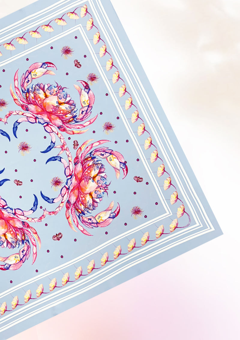 Dancing lotus crab Scarf – Tharshana - Online Design Store