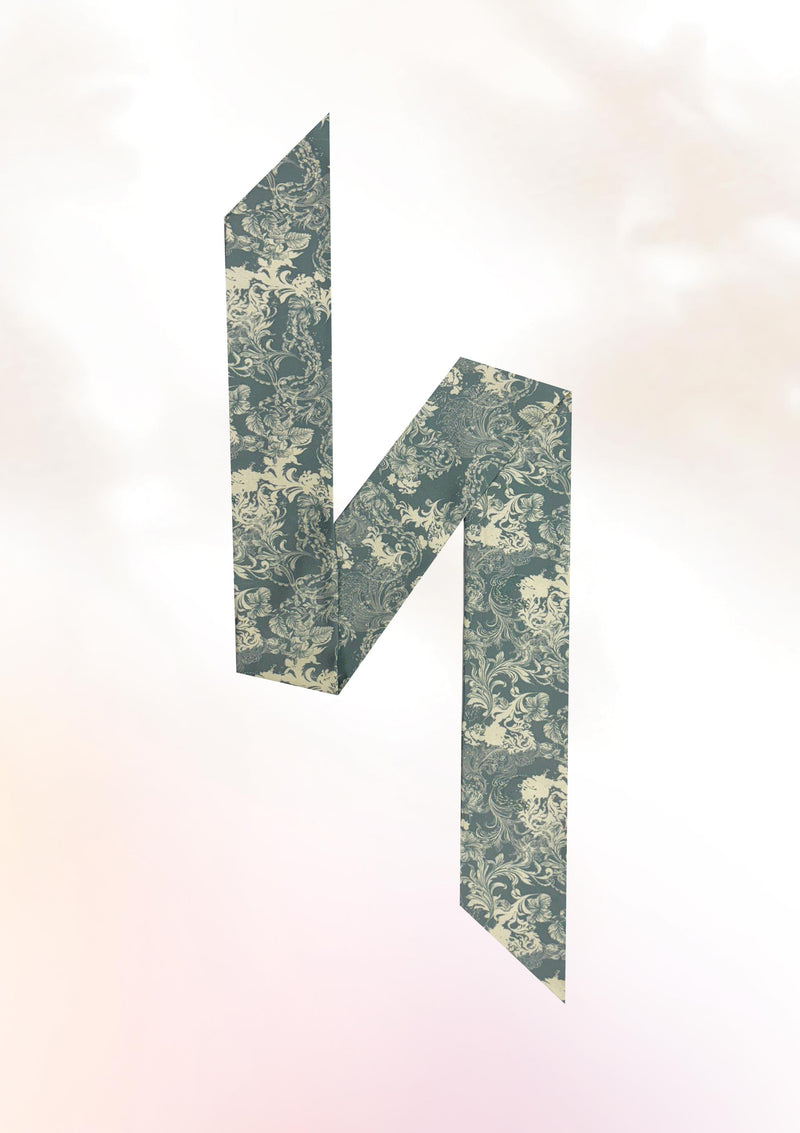 Hibiscus Jellyfish Twilly Scarf