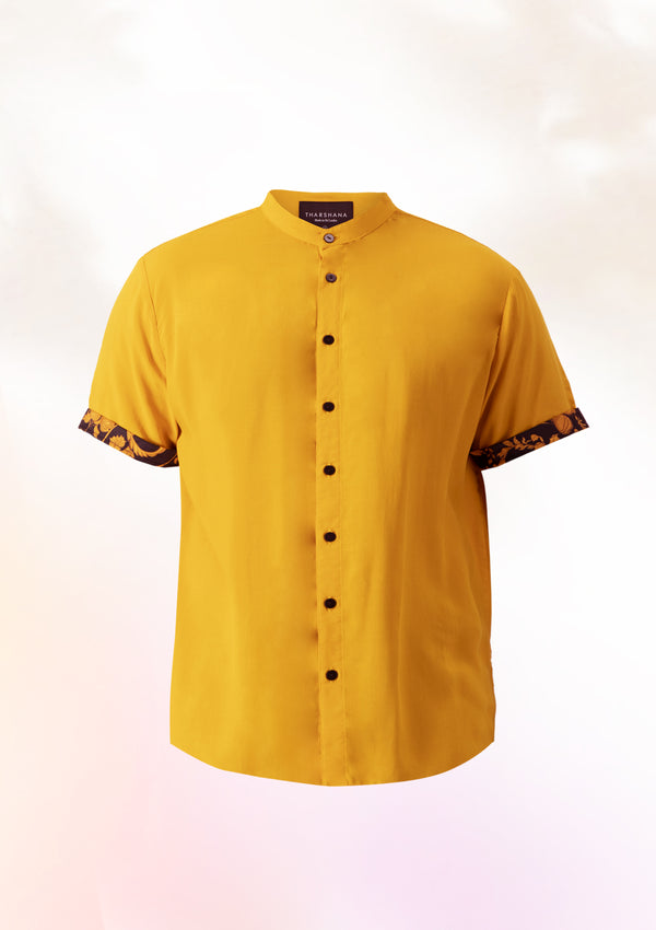 Contrast Cuff Honey Yellow shirt