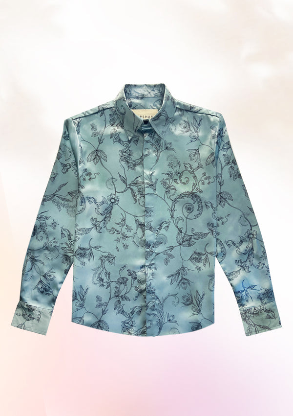 Vintage Orchid Saphire Long Sleeve shirt