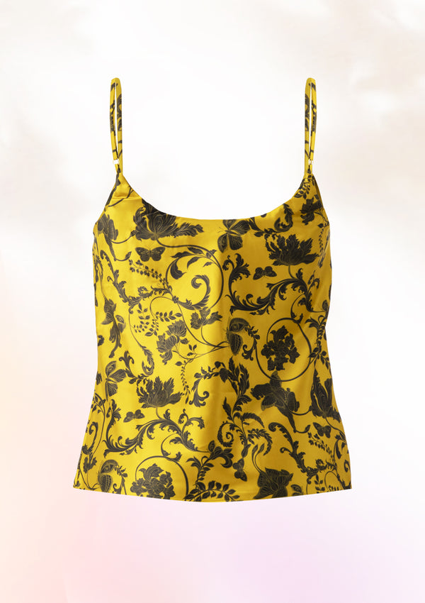 Gold Whimsical Butterfly Cami Top