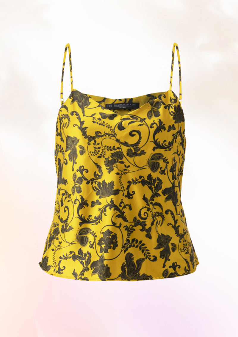Gold Whimsical Butterfly Cami Top