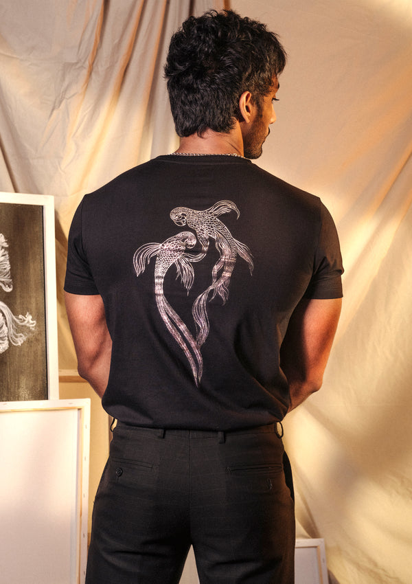 Mythical Birds Foil Black T-Shirt